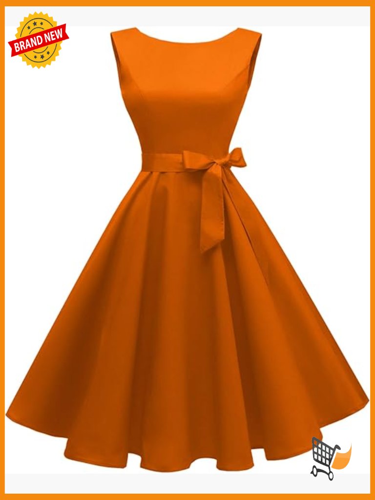 Vintage 1950s Cocktail Dress - Boatneck Sleeveless Swing Dress